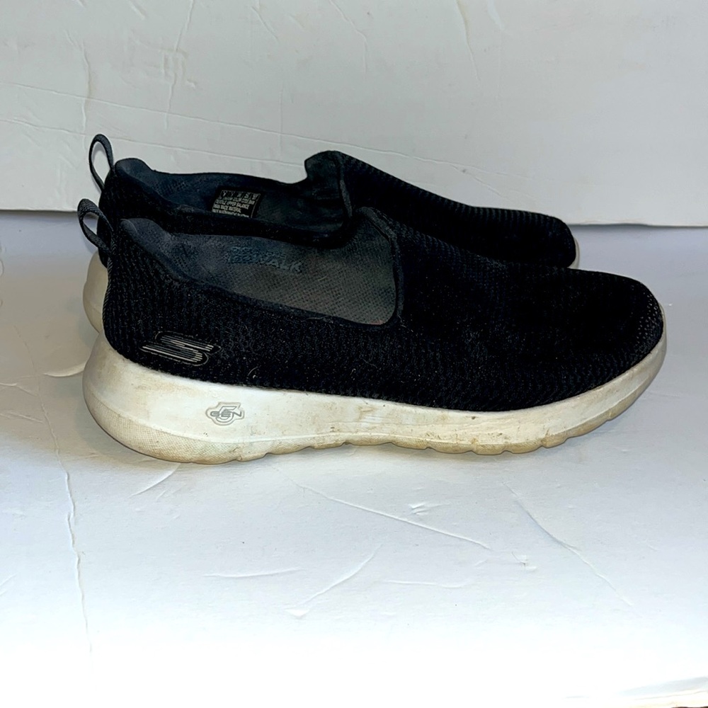 Sketchers black and white comfy memory foam Gola slip on sneakers Sz 8 - Picture 4 of 10